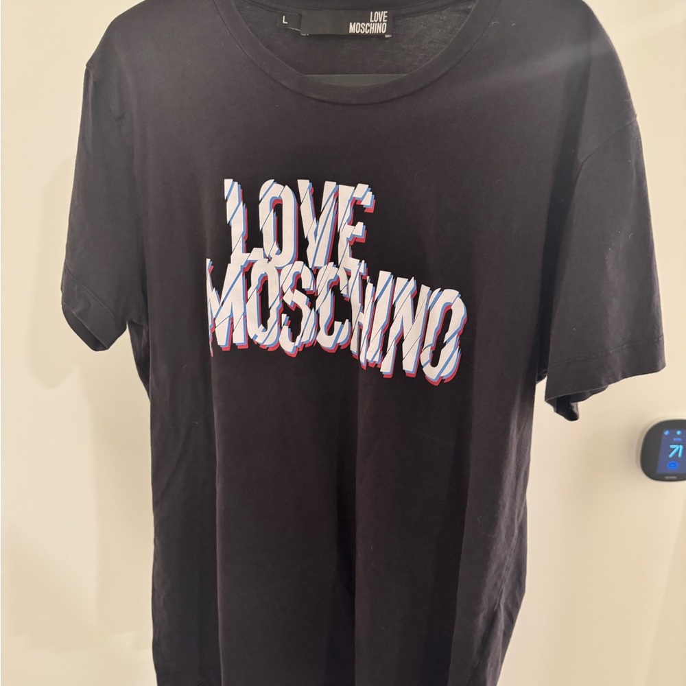 Love Moschino Black Crew Neck Tee